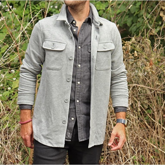 GOODFELLOW NWT grey button down shirt - Picture 1 of 5